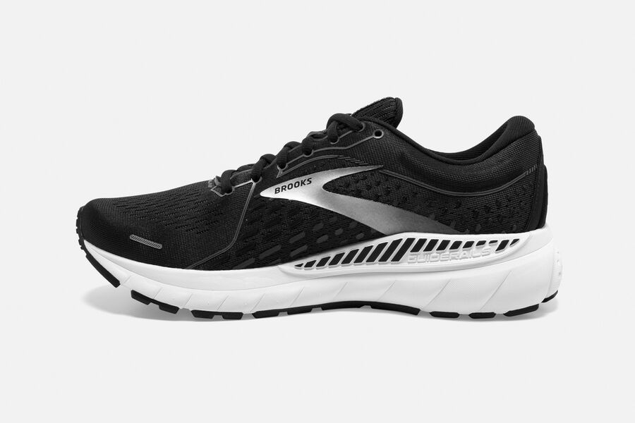 Brooks Running Shoes Womens Black/White - Adrenaline GTS 21 Road - 6208-LDTMW